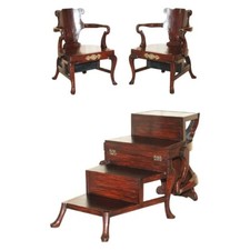 PAIR OF ROSEWOOD GILT METAL