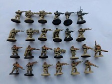 Warhammer 40k, 25 x Cadian Shock Troopers Plastic Flamer Sniper Cadians