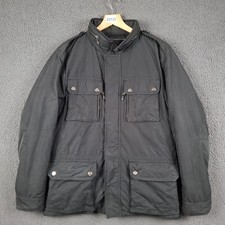 MONCLER Jacket Mens L Large Size 3 Black GLASTONE Down M65 Military Field Coat