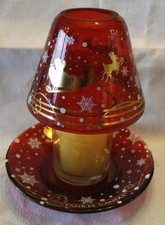 Yankee Candle Mosaic Glass Small Shade & Tray ~ Santa's Sleigh       (17)       