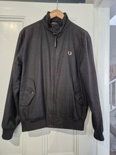 FRED PERRY Black Harrington Bomber Jacket Sz M