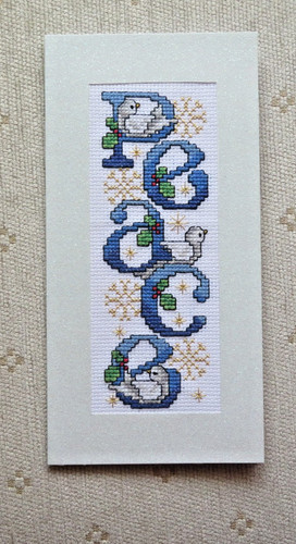 Completed cross stitch