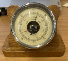 Stunning Vintage Airguide Barometer on Lovely Wooden Mount