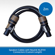 Neutrik Speakon to Speakon Cable PA Speaker Lead 2-Pole Male NL2FXX 25cm-100m