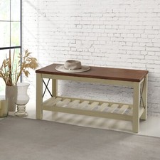 Cottage Bench White Painted