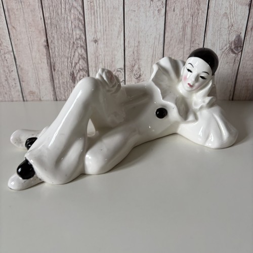 Vintage pierrot clown ceramic - vintage,