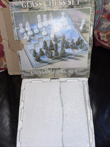 Glass chess set board - glass, game