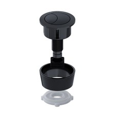 Black Toilet Push Button for Cable Operated Dual Flush Cistern Universal Fitting