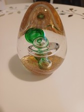 Vintage paperweight green and