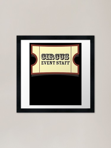 Circus event staff framed art - staff,