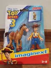Brand New & Rare Fisher Price Imaginext Toy Story 3 Woody & Bullseye Figure Set