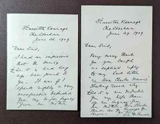 1909 Staverton Vicarage, Cheltenham. 2 Hand Written Letters From Rev G.A Pearson