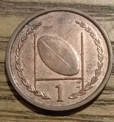 Rare coin rugby - 1p, circulated