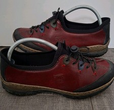 Rieker Womens Burgundy Slip On Bungee Casual Shoes Trainers UK Size 7.5 Riricon