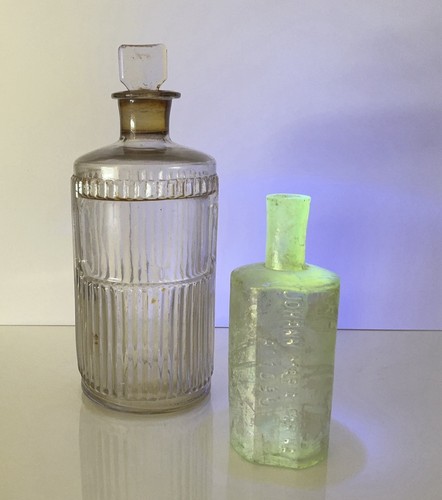 Antique chemist bottle and - antique,