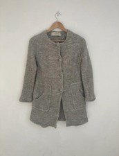 Zara Grey Button Up Coat Size