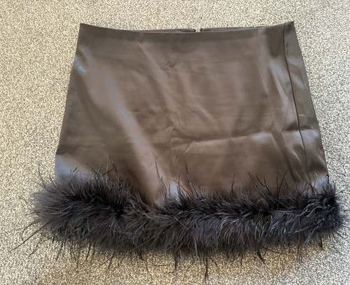 Bershka mini skirt faux fur - mini,