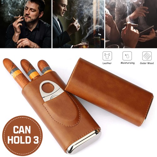 Portable leather travel cigar - portable,