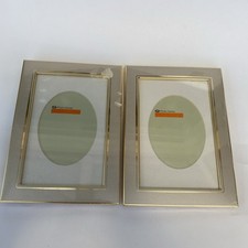 2  Boots Gilt Photo Frames 4 x 6in Sealed Portrait & Landscape Free Standing