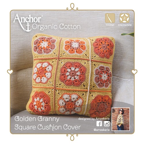 Crochet kit gold granny - kit,