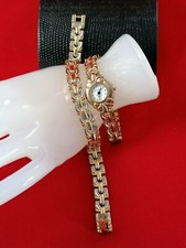 Philip Mercier Premier Collection Antique-Gold Coloured Watch & Bracelet Set