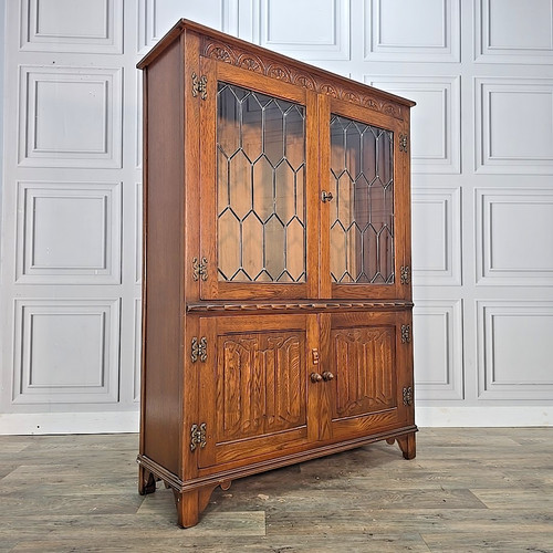 Antique style glass bookcase - style,