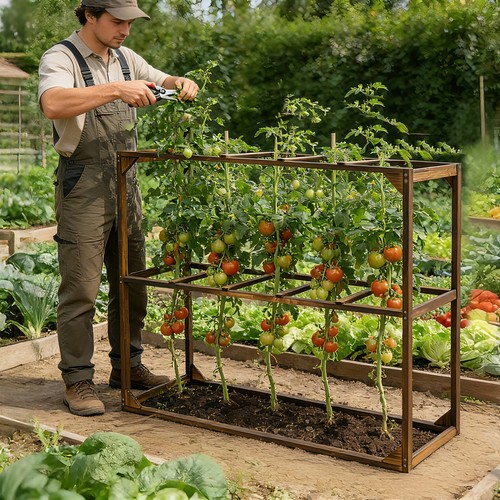 Garden tomato growing support - growing,