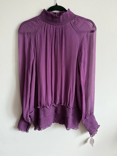 Ronit zilkha purple smocked - ronit,