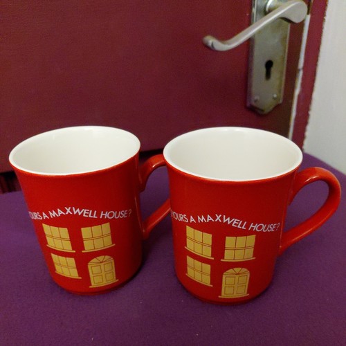 Maxwell house mugs red - mugs,