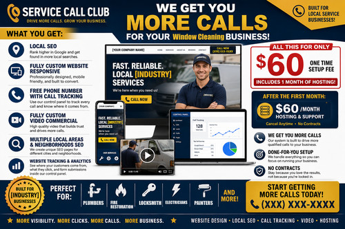 Window cleaning website - window, design
