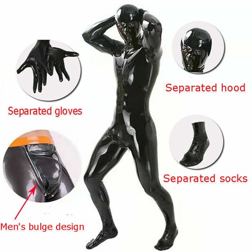 Latex amine mens - black, full