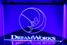 DreamWorks LED Light Sign Advertise TV Home Cinema Lobby Movies Films Xmas UK