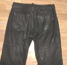 Hein Gericke - Men's Leather Jeans / Biker Trousers IN Black Approx. W33/L34