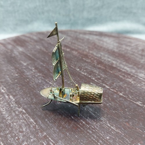 Chinese silver color - junk, boat