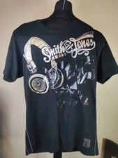 Mens Black T shirt Sparkly ?? Smith And Jones Size Large Headphones