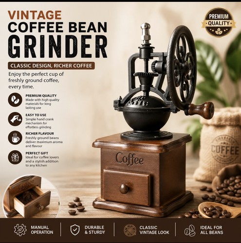 Manual coffee bean grinder - manual,