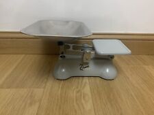 Vintage Weylux Weighing Scales - "The Queen" White Stainless Pan + Weights!