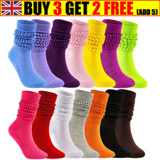 Slouch Socks Cotton Scrunch Knee High Extra Long and Heavy Socks Womens Socks