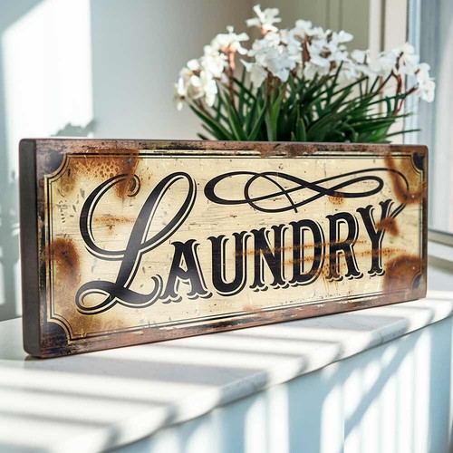 Laundry sign vintage style - vintage,