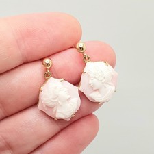 Vintage 18ct 18k Gold Cameo