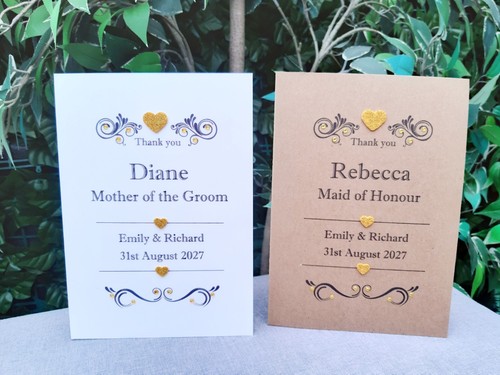 Personalised golden thank - thank, you