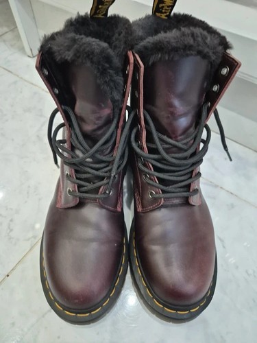 Martens burgundy fur serena - dr,