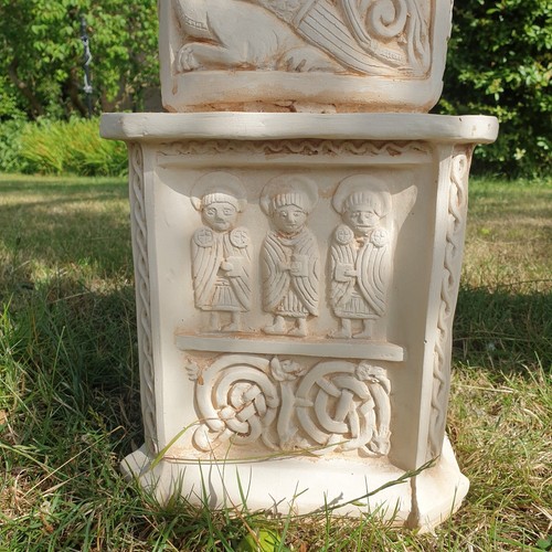 Large cast stone lewis plinth - stone,