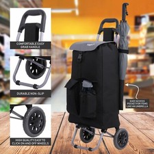 Hoppa Fully Insulated Lightweight Wheeled Shopping Trolley Cart Luggage Bag uk
