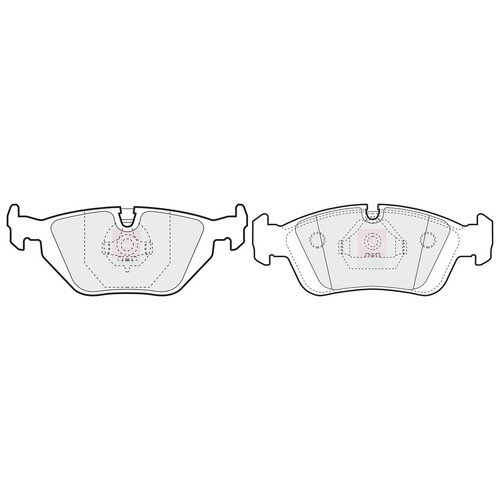 Apec front rear pads fits - front,