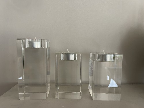 Heavy solid crystal tealight - solid,