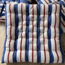 6pc Chair Seat Pads Cushions Tie on Dining Garden Room Kitchen Patio BBQ Chair