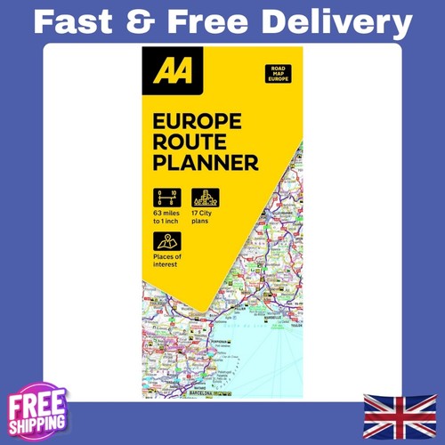 European route planner map - route,