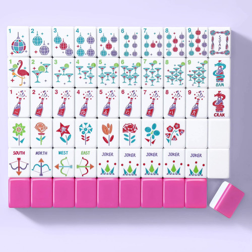 160 engraved american - engraved, mahjong