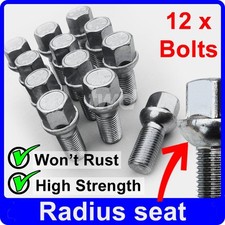 12 x ALLOY WHEEL BOLTS FOR SMART FORTWO COUPE CABRIO / BRABUS NUT STUD LUG [Y30]